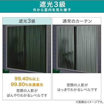 遮光3級・防炎・50サイズカーテンと遮像・採光レースカーテン Amazon｜ニトリ 遮光3級 防炎 50サイズ カーテン パレット2